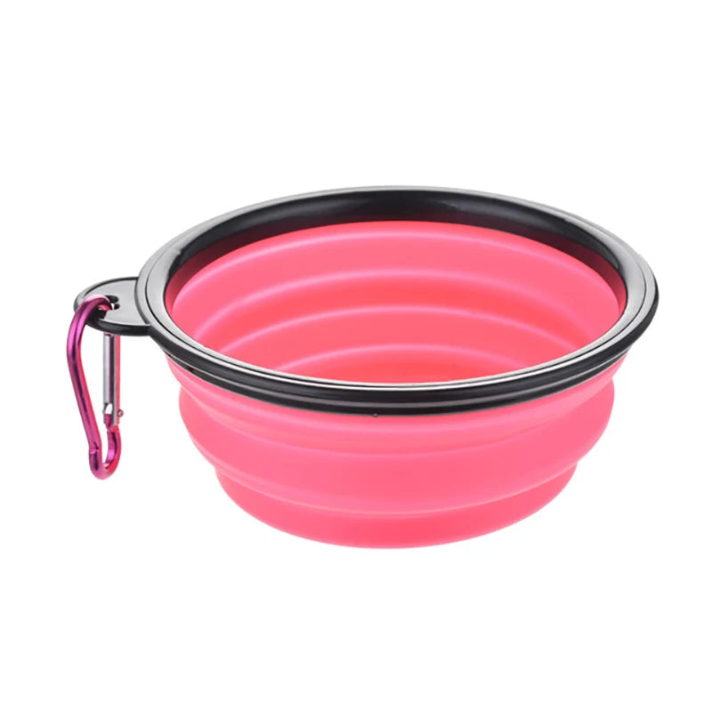Collapsible Silicone Pet Travel Bowl for Dogs & Cats