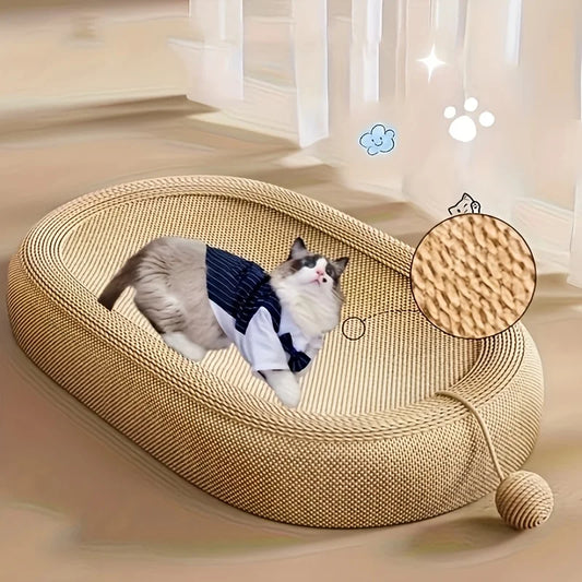 2-in-1 Sisal Cat Lounger & Scratching Bed