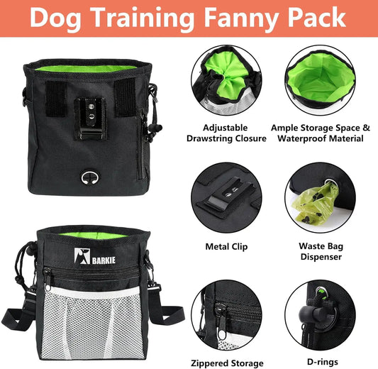Professional Dog Training Kit with Treat Pouch, Clicker & Whistle