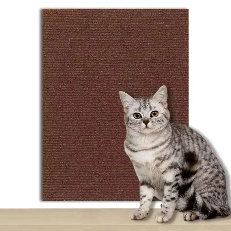 Trim-to-Fit Cat Scratching Mat for Sofas & Furniture – Self-Adhesive Protector