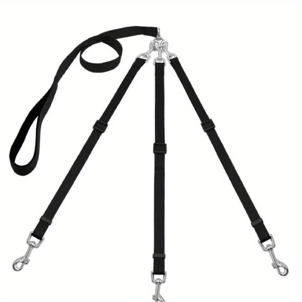 3-in-1 No-Tangle Dog Leash for Multiple Dogs – Padded Handle