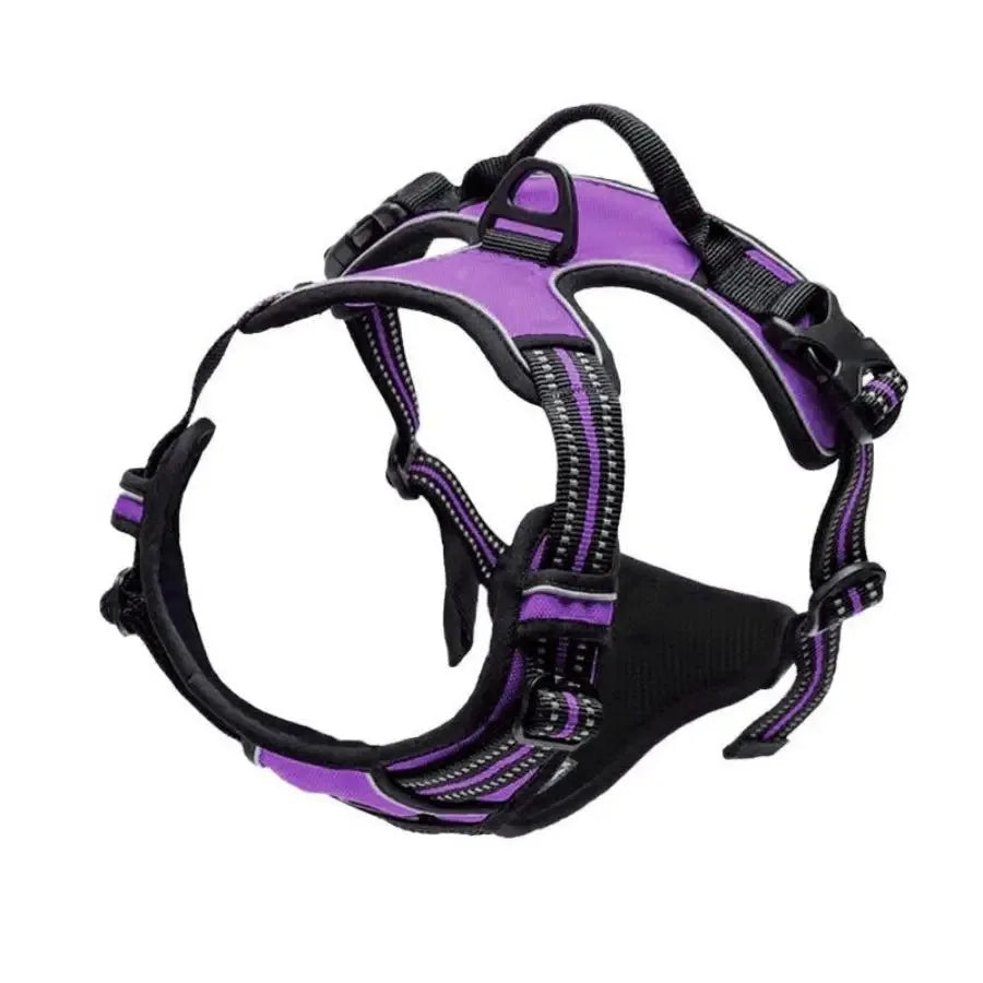 Adjustable No-Pull Dog Harness with Control Handle & Reflective Straps