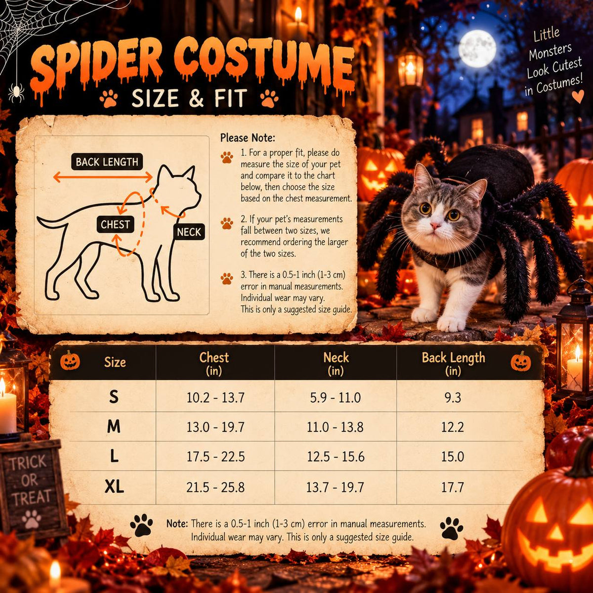 Spider Costume for Cats & Small Dogs