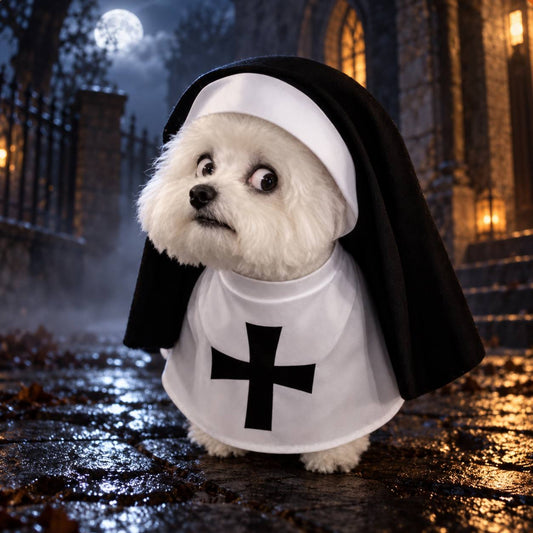Nun Costume for Cats & Small Dogs