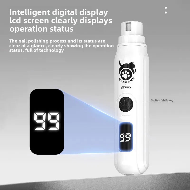 Professional Electric Pet Nail Grinder with LED Display