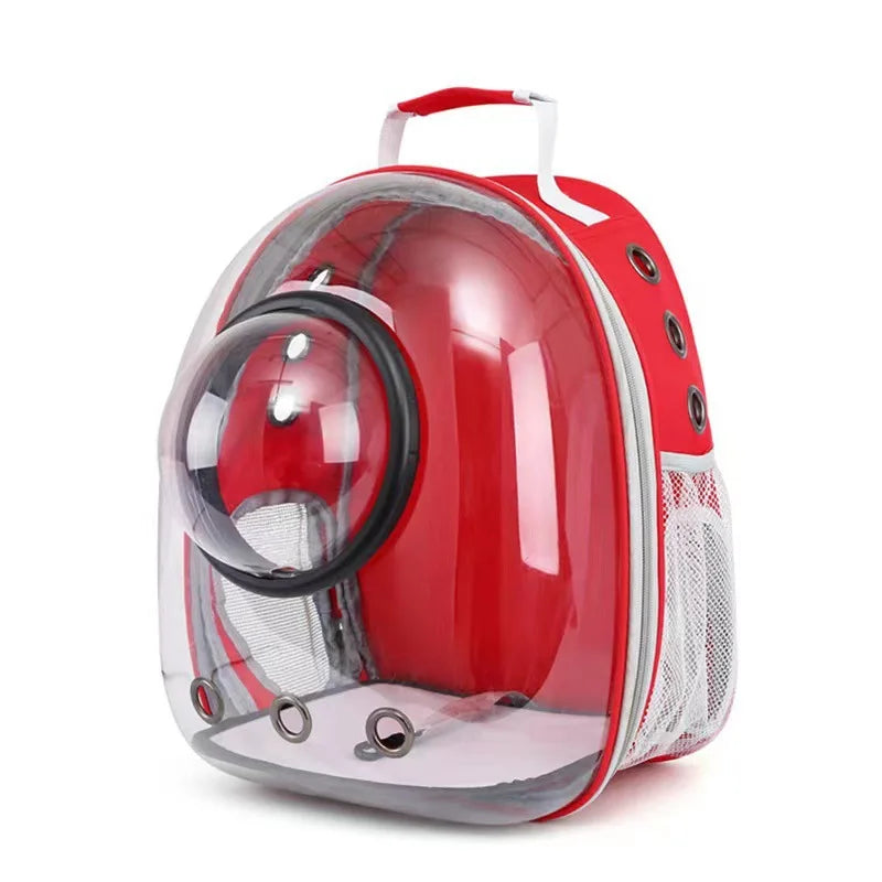 Ventilated Pet Carrier Backpack for Cats & Small Dogs – Transparent Travel Backpack