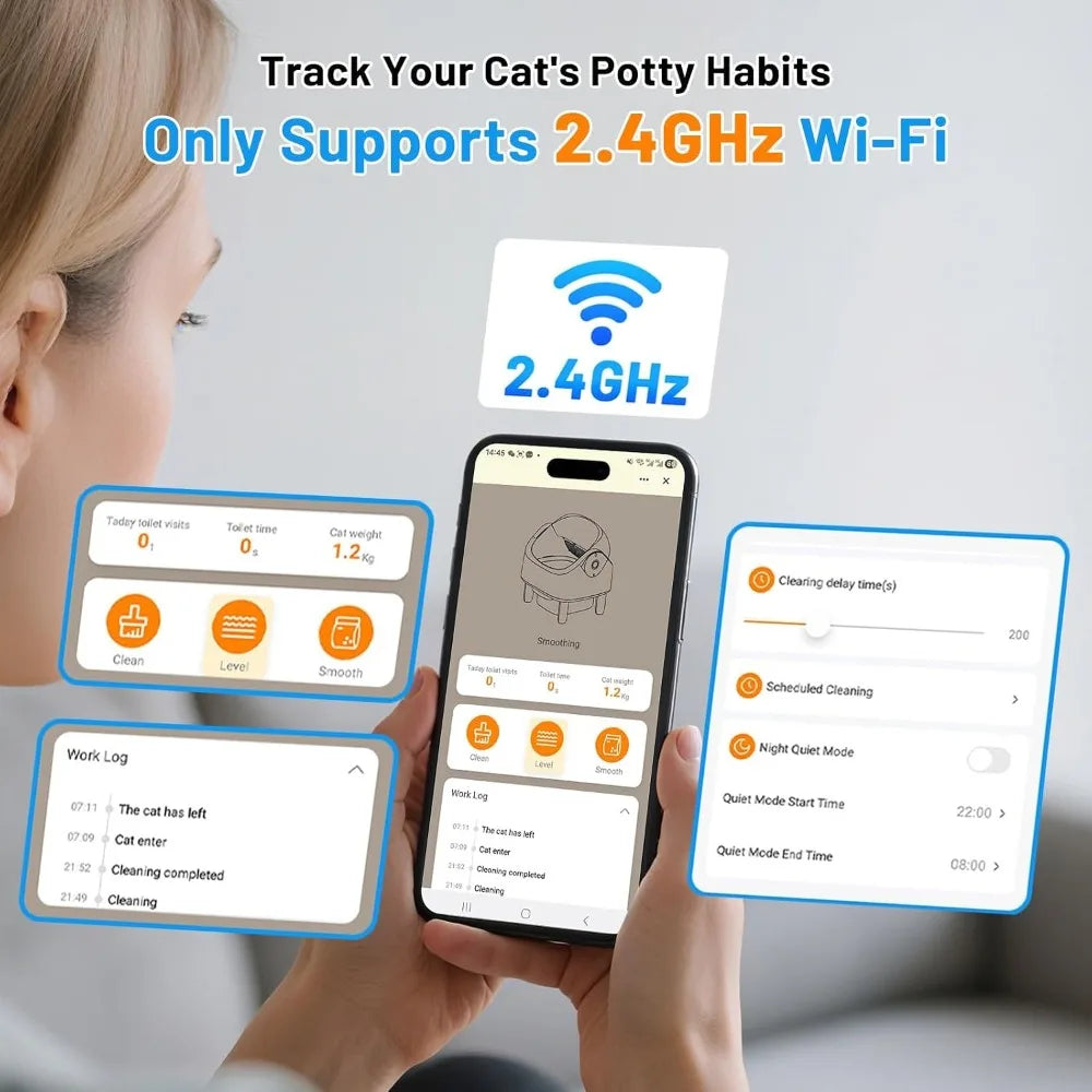 Automatic Self-Cleaning Cat Litter Box