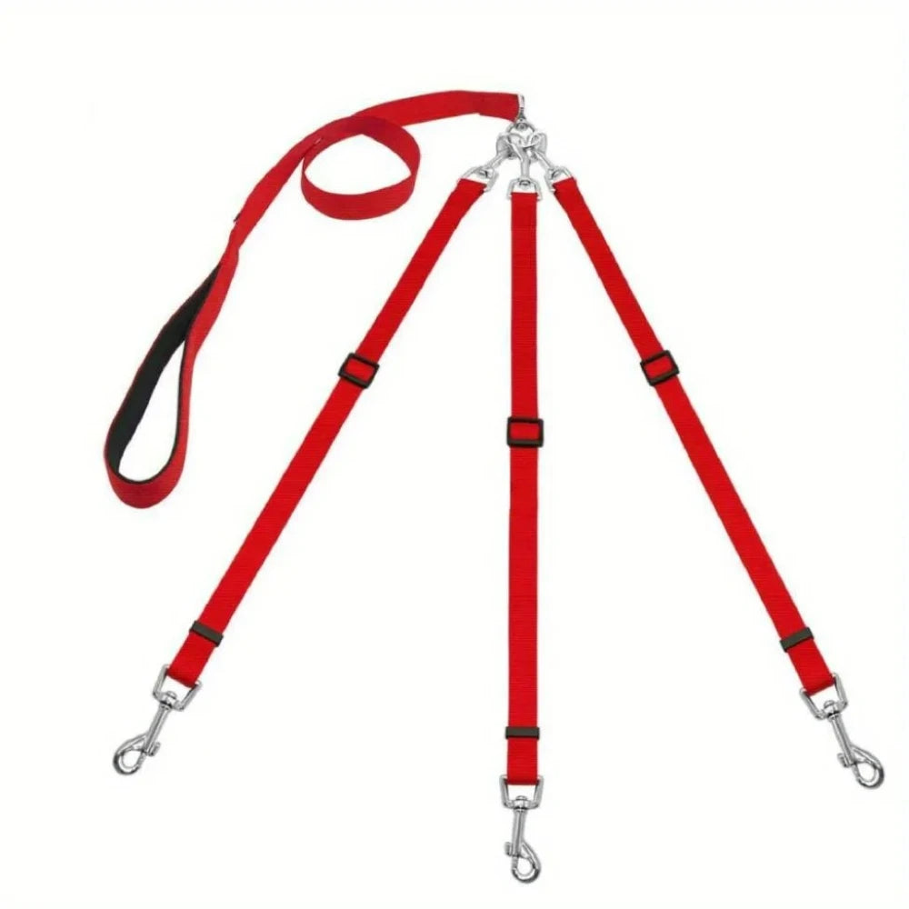 3-in-1 No-Tangle Dog Leash for Multiple Dogs – Padded Handle