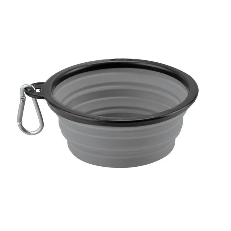 Collapsible Silicone Pet Travel Bowl for Dogs & Cats