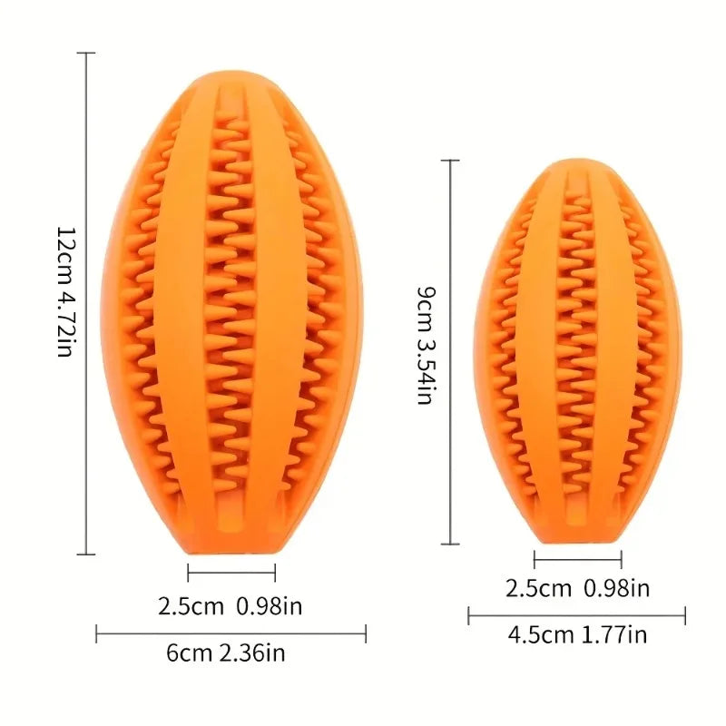 Interactive Dog Chew Ball – Teeth Cleaning Rubber Toy