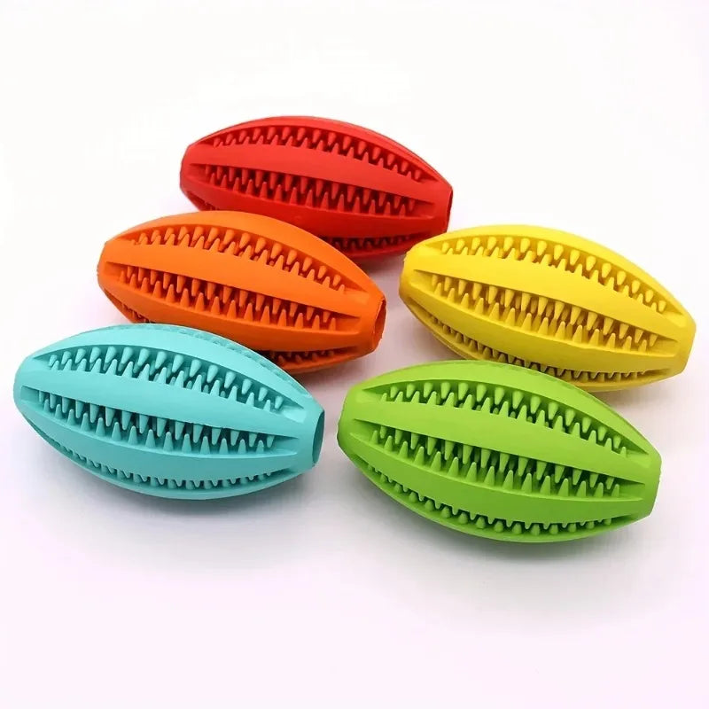 Interactive Dog Chew Ball – Teeth Cleaning Rubber Toy