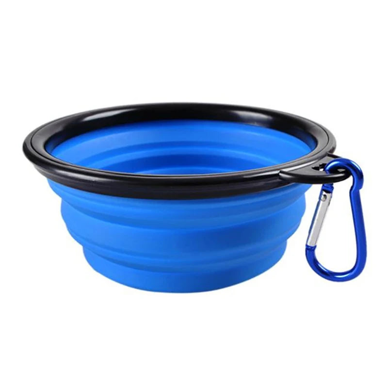 Collapsible Silicone Pet Travel Bowl for Dogs & Cats