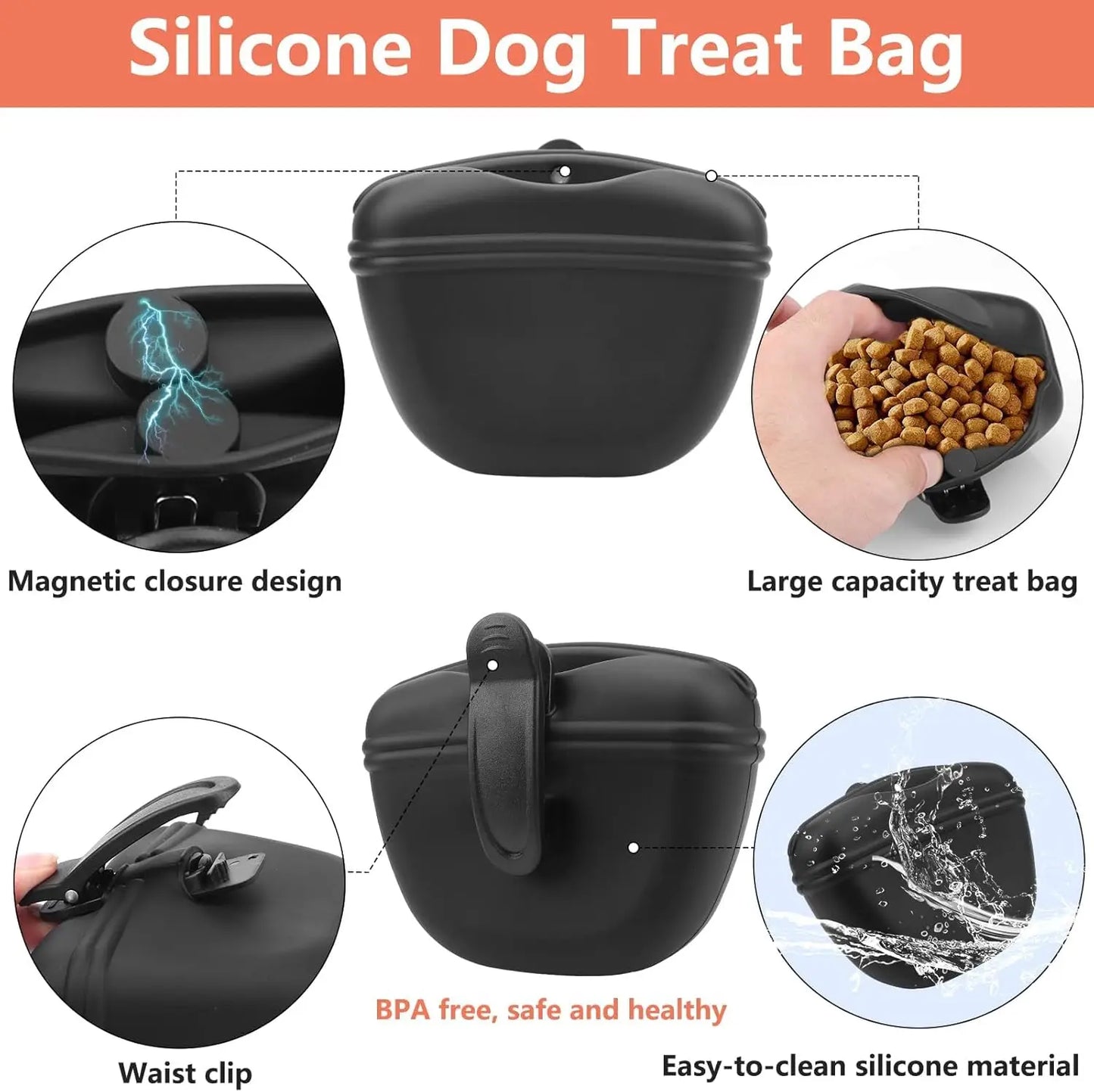 Professional Dog Training Kit with Treat Pouch, Clicker & Whistle