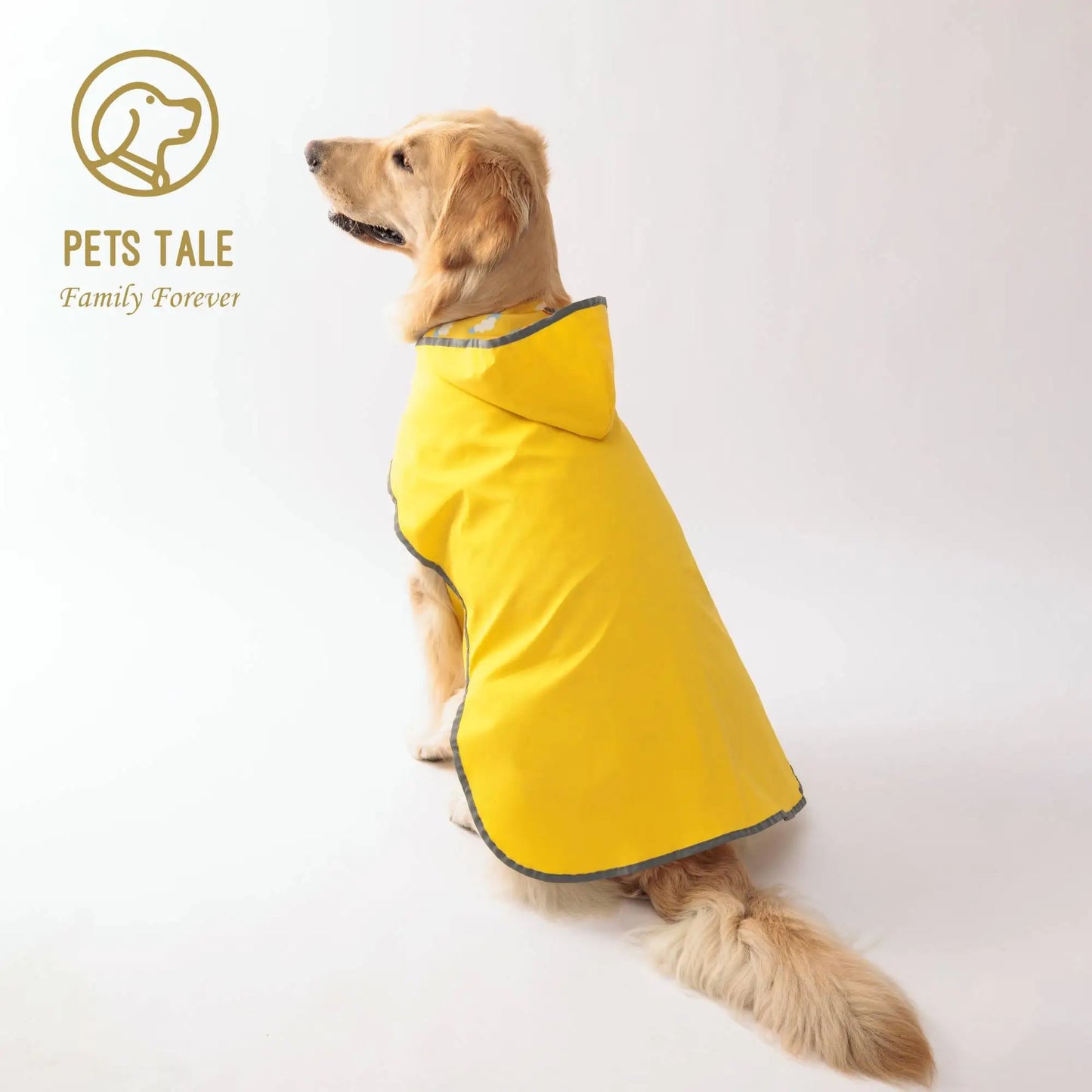 Reversible Waterproof Dog Raincoat – Double-Layer Hooded Jacket