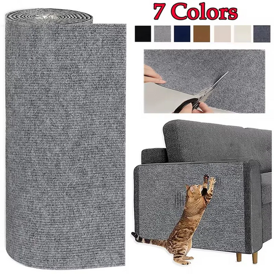 Trim-to-Fit Cat Scratching Mat for Sofas & Furniture – Self-Adhesive Protector