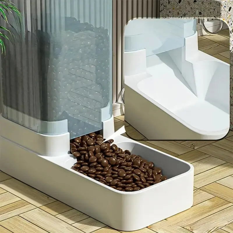 Automatic Gravity Pet Feeder & Water Dispenser for Dogs & Cats