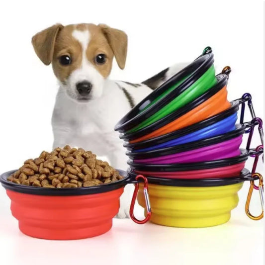 Collapsible Silicone Pet Travel Bowl for Dogs & Cats