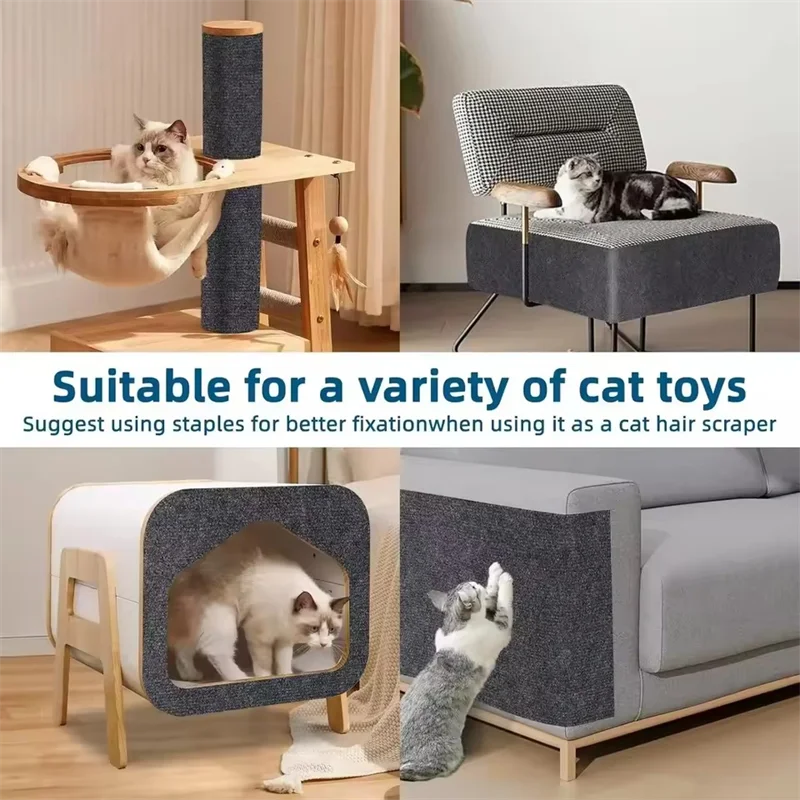 Trim-to-Fit Cat Scratching Mat for Sofas & Furniture – Self-Adhesive Protector