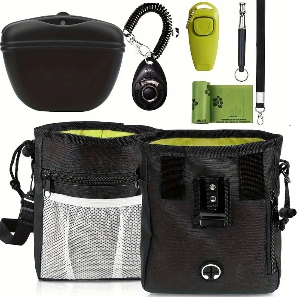 Professional Dog Training Kit with Treat Pouch, Clicker & Whistle