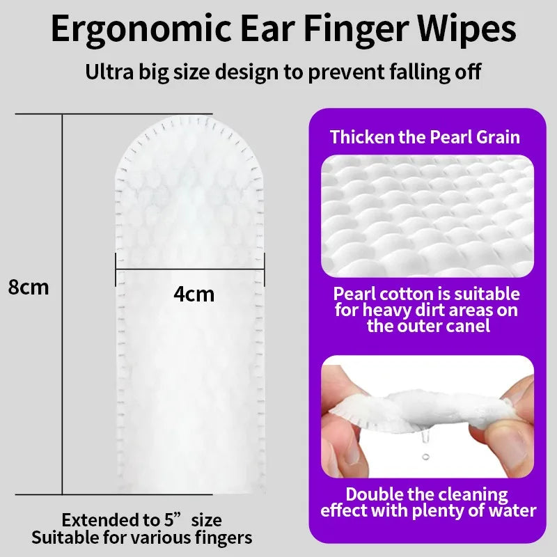 Gentle Ear Cleaning Finger Wipes for Dogs & Cats – 50 Pack