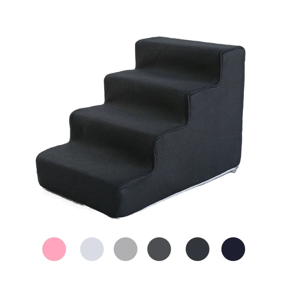 Orthopedic Pet Stairs for Dogs & Cats – Soft Foam, Non-Slip & Washable