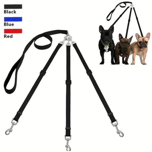 3-in-1 No-Tangle Dog Leash for Multiple Dogs – Padded Handle