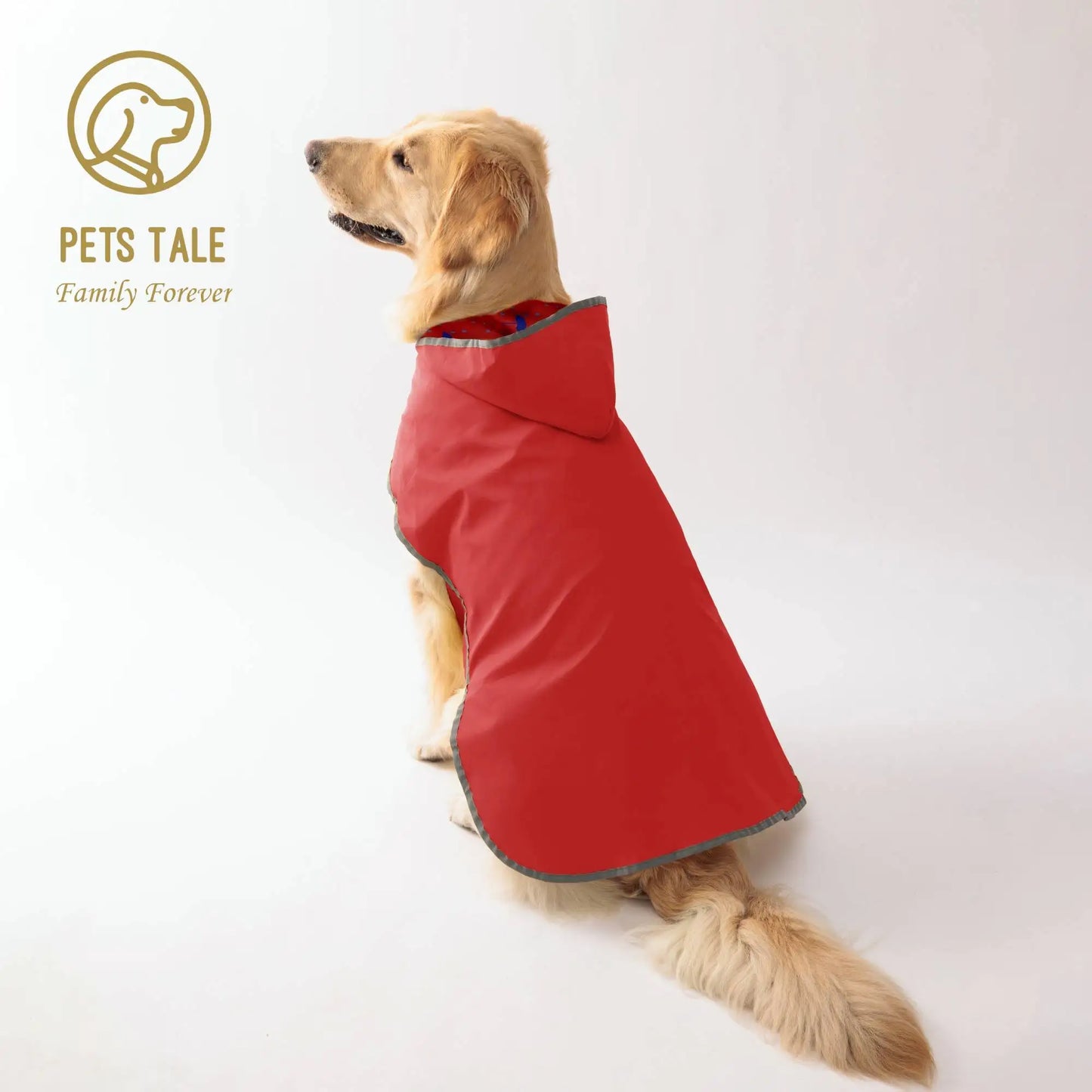 Reversible Waterproof Dog Raincoat – Double-Layer Hooded Jacket