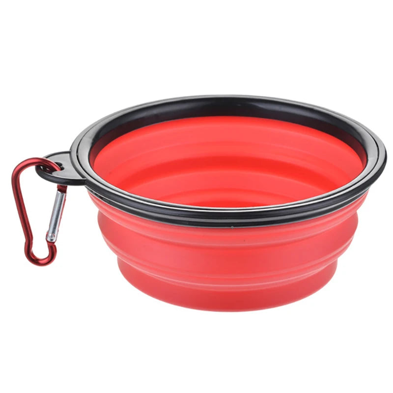 Collapsible Silicone Pet Travel Bowl for Dogs & Cats