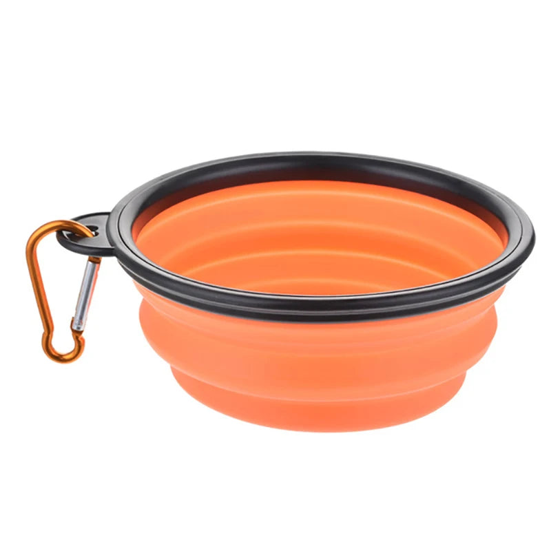 Collapsible Silicone Pet Travel Bowl for Dogs & Cats