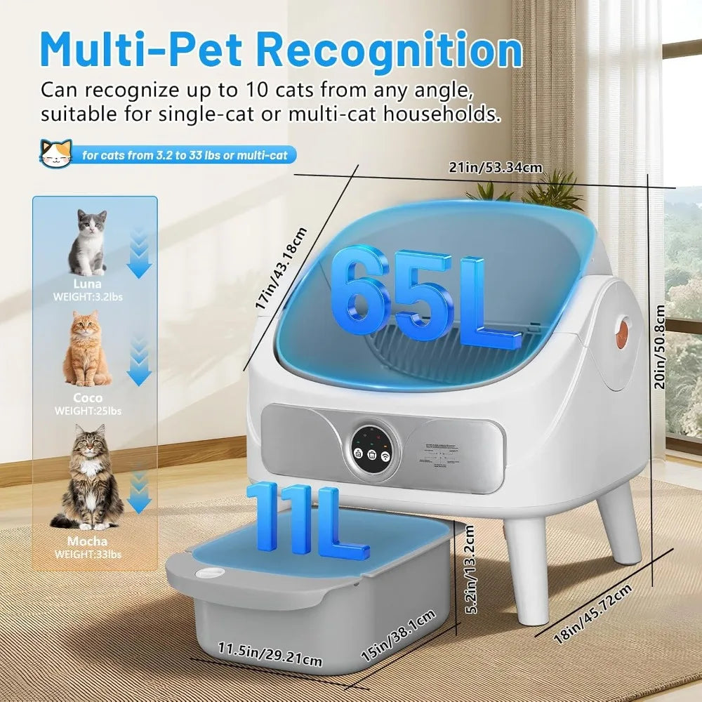 Automatic Self-Cleaning Cat Litter Box