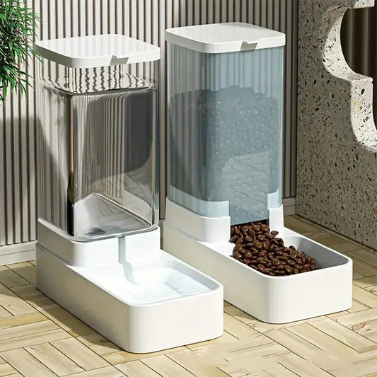Automatic Gravity Pet Feeder & Water Dispenser for Dogs & Cats