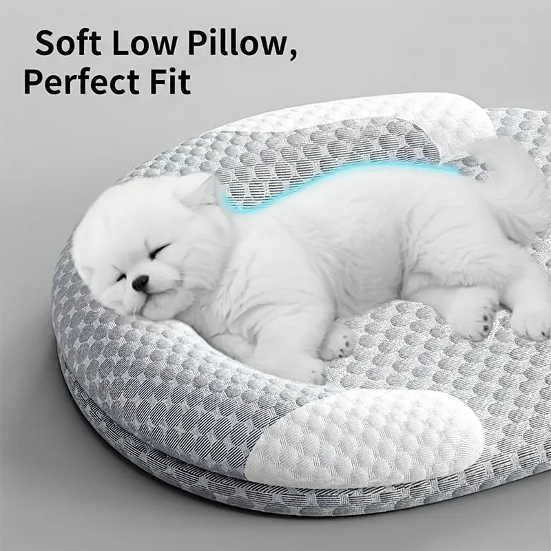 Cooling Orthopedic Pet Bed for Dogs & Cats – Soft Washable Summer Mattress