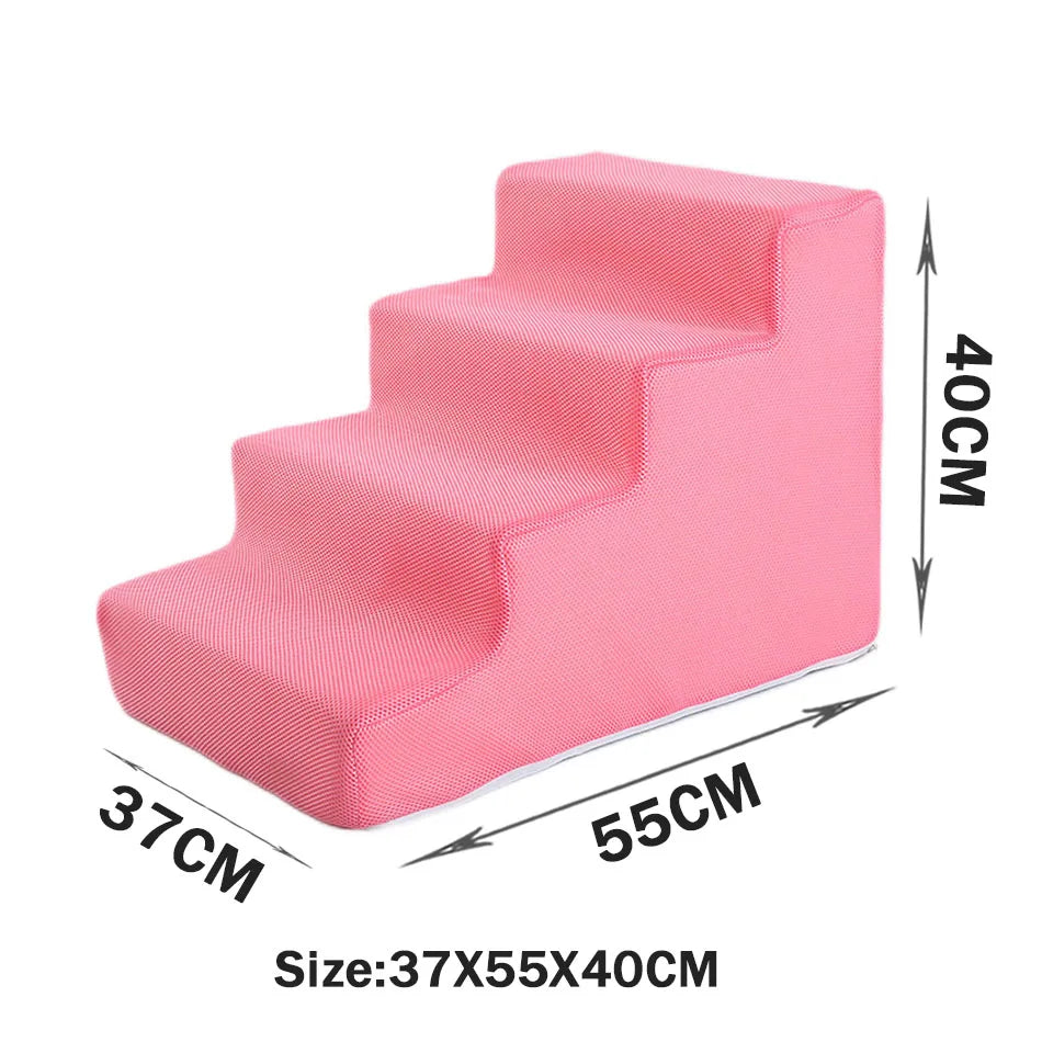 Orthopedic Pet Stairs for Dogs & Cats – Soft Foam, Non-Slip & Washable