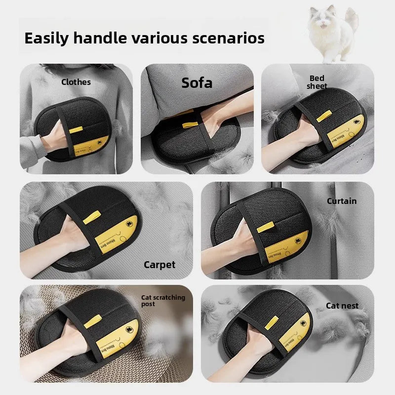 Reusable Pet Hair Remover Kit – Lint Roller & Grooming Glove