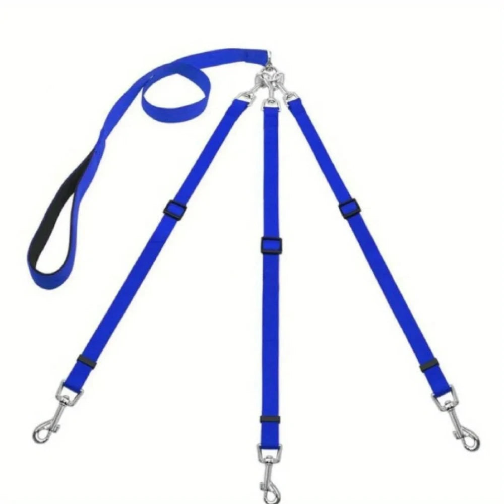 3-in-1 No-Tangle Dog Leash for Multiple Dogs – Padded Handle