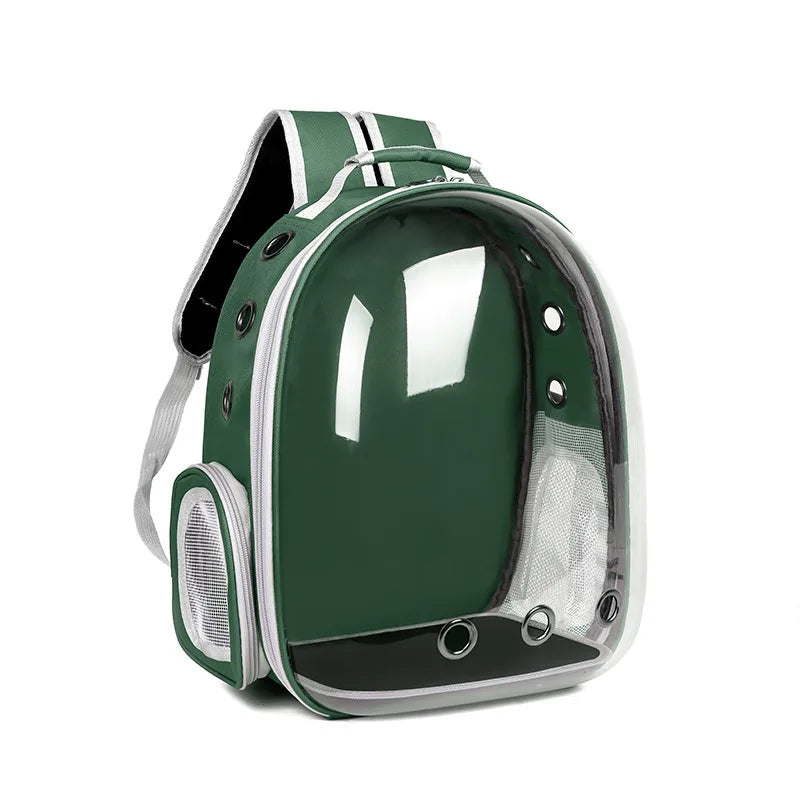 Ventilated Pet Carrier Backpack for Cats & Small Dogs – Transparent Travel Backpack