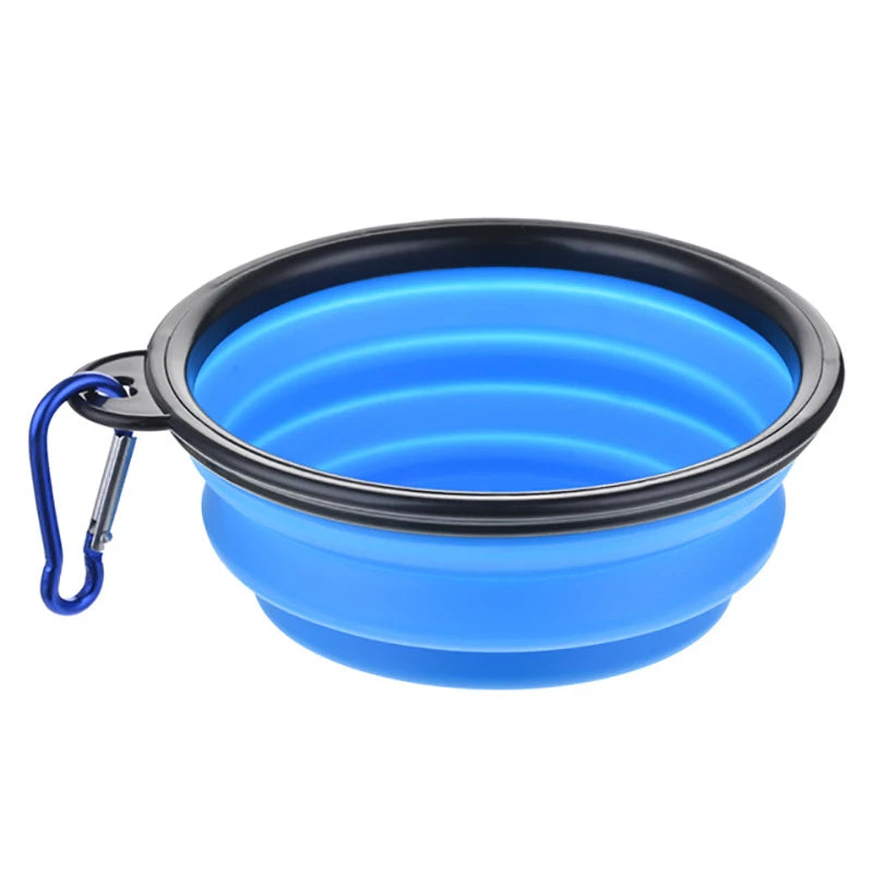Collapsible Silicone Pet Travel Bowl for Dogs & Cats