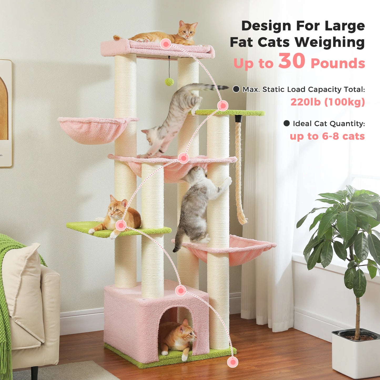 Pawora Luxury Multi-Level Cat Tree
