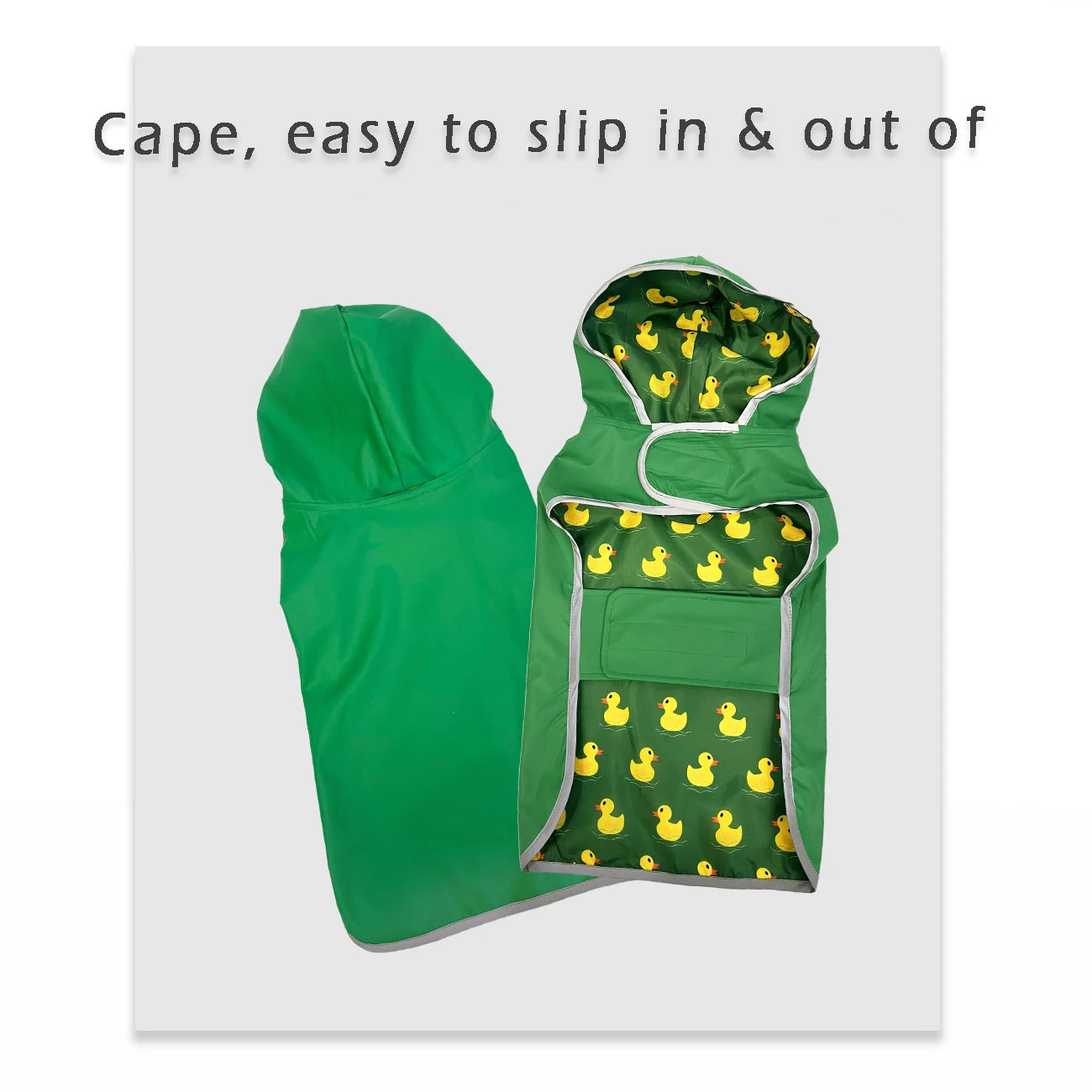 Reversible Waterproof Dog Raincoat – Double-Layer Hooded Jacket