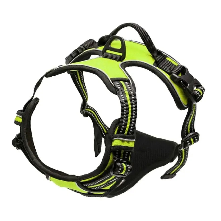 Adjustable No-Pull Dog Harness with Control Handle & Reflective Straps