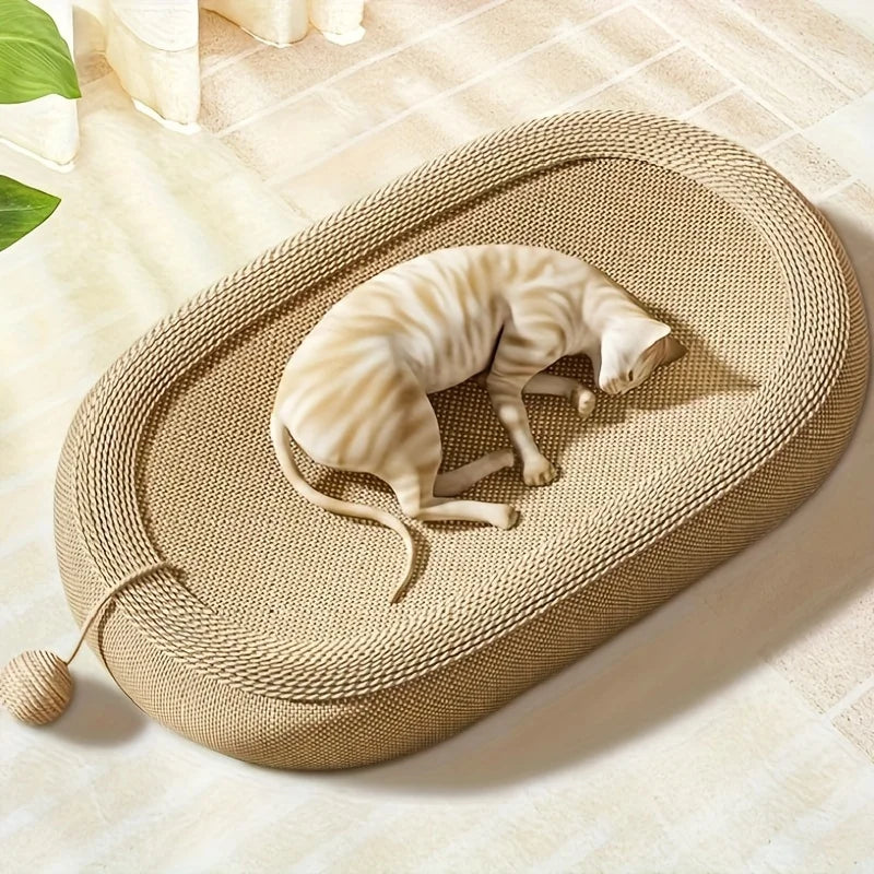 2-in-1 Sisal Cat Lounger & Scratching Bed