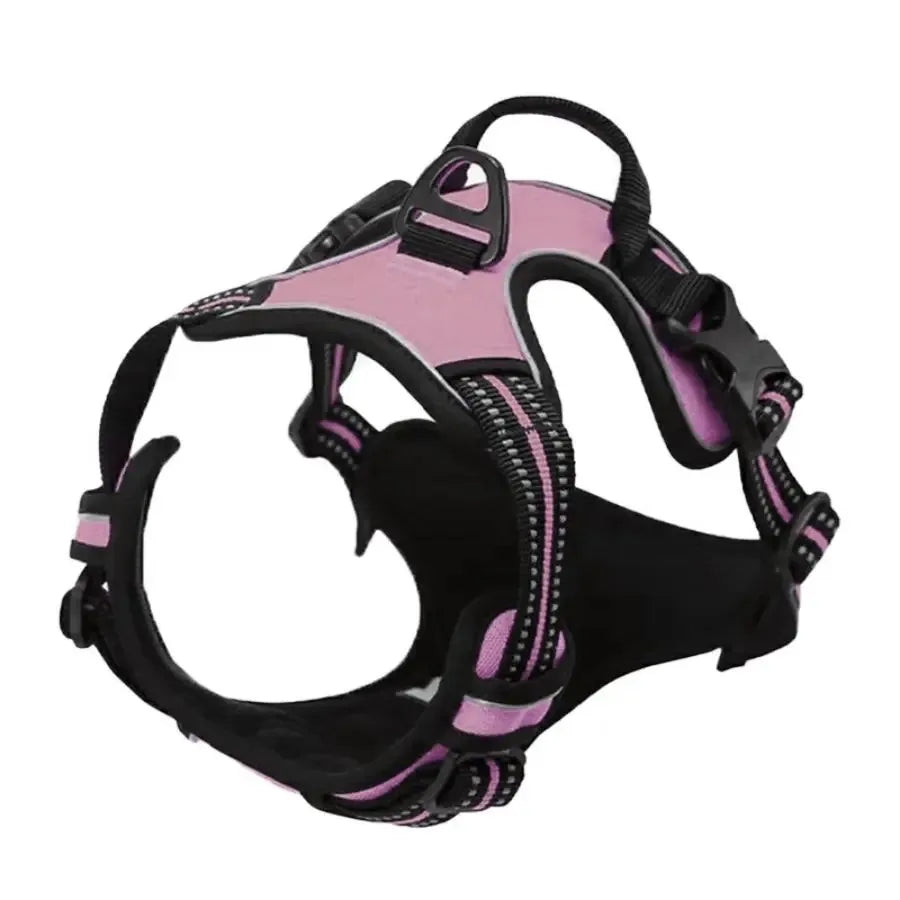 Adjustable No-Pull Dog Harness with Control Handle & Reflective Straps