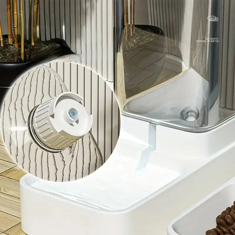 Automatic Gravity Pet Feeder & Water Dispenser for Dogs & Cats