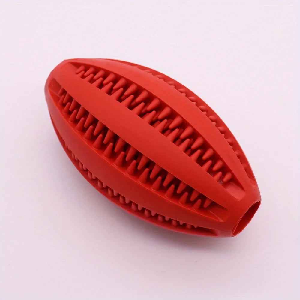 Interactive Dog Chew Ball – Teeth Cleaning Rubber Toy