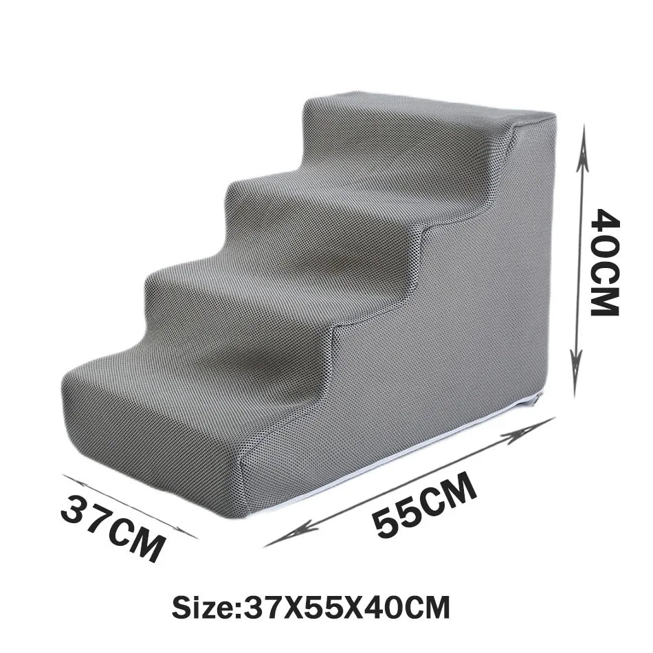 Orthopedic Pet Stairs for Dogs & Cats – Soft Foam, Non-Slip & Washable