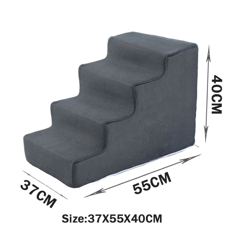 Orthopedic Pet Stairs for Dogs & Cats – Soft Foam, Non-Slip & Washable