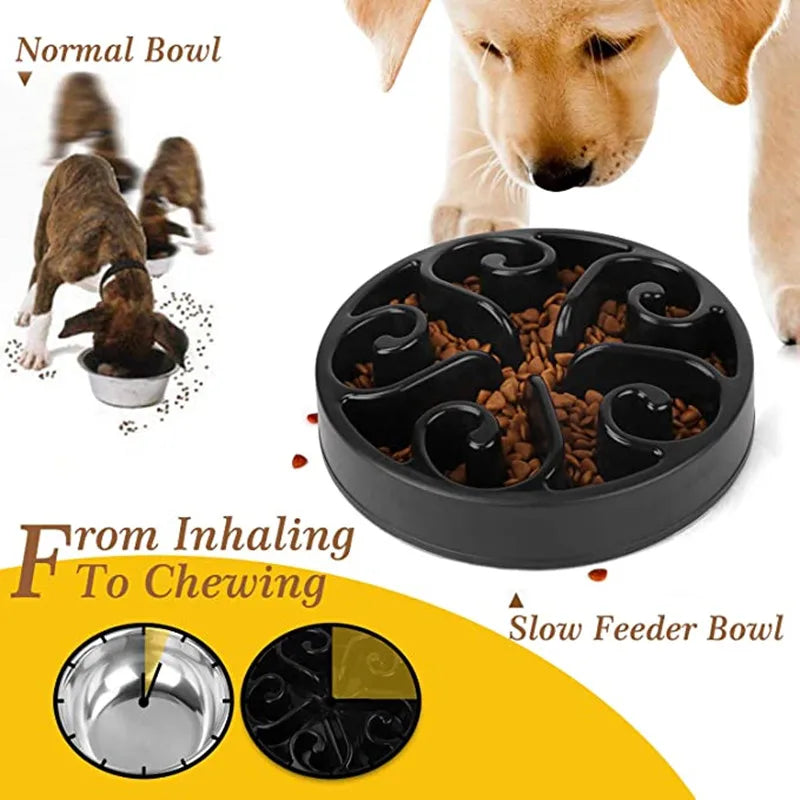 Slow Feeder Dog Bowl – Anti-Gulping Interactive Feeding Bowl