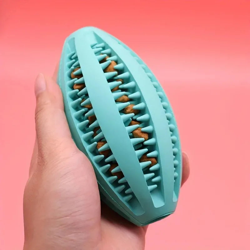 Interactive Dog Chew Ball – Teeth Cleaning Rubber Toy