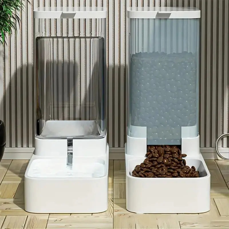 Automatic Gravity Pet Feeder & Water Dispenser for Dogs & Cats