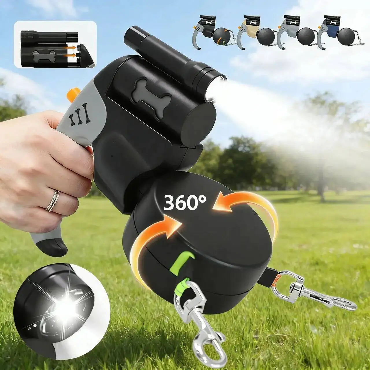 Pawora 360° Dual Retractable Dog Leash